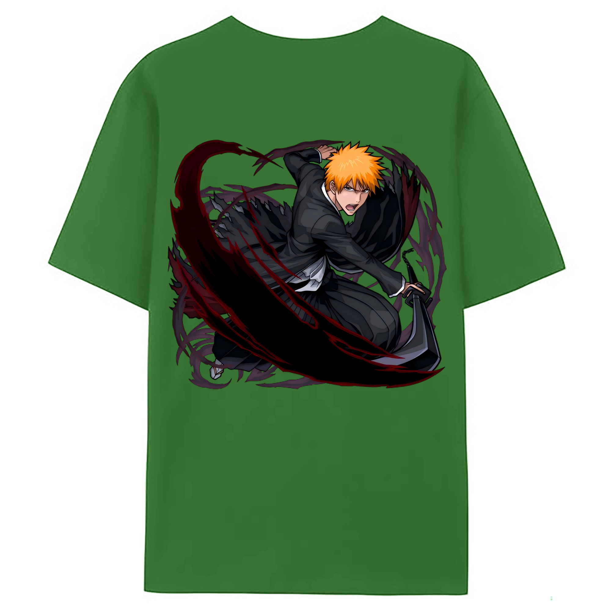 （画像用） ブリーチ 黒崎一護（くろさき いちご）BLEACH Kurosaki Ichigo レディース半袖Tシャツ(バックプリント)